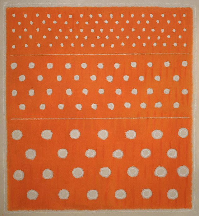 PaleCirclesOnOrange-linen48x44-2018