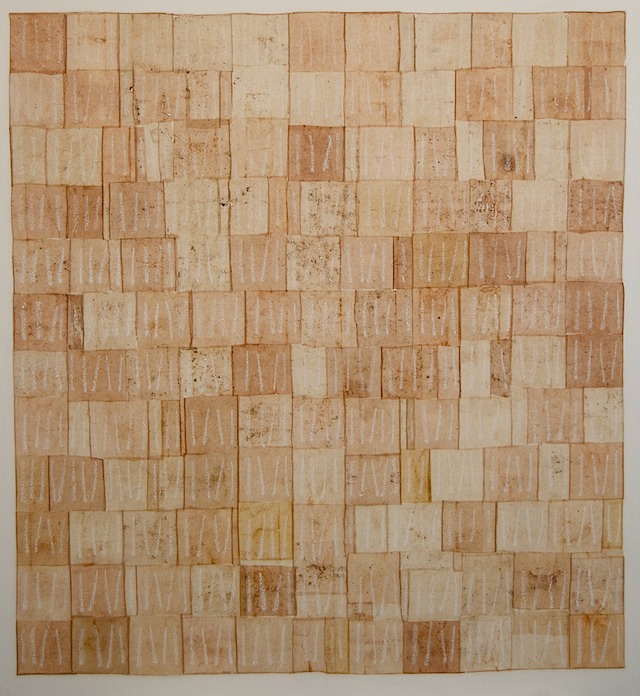 TeabagCounterpane-linen-acrylic, teabags, oilstick48x44-2015
